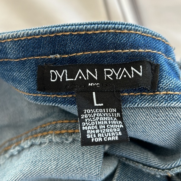 Dylan Ryan Denim Sleeveless Top, Front Button, Elastic Back, Sz Large, NEW - Picture 4 of 7